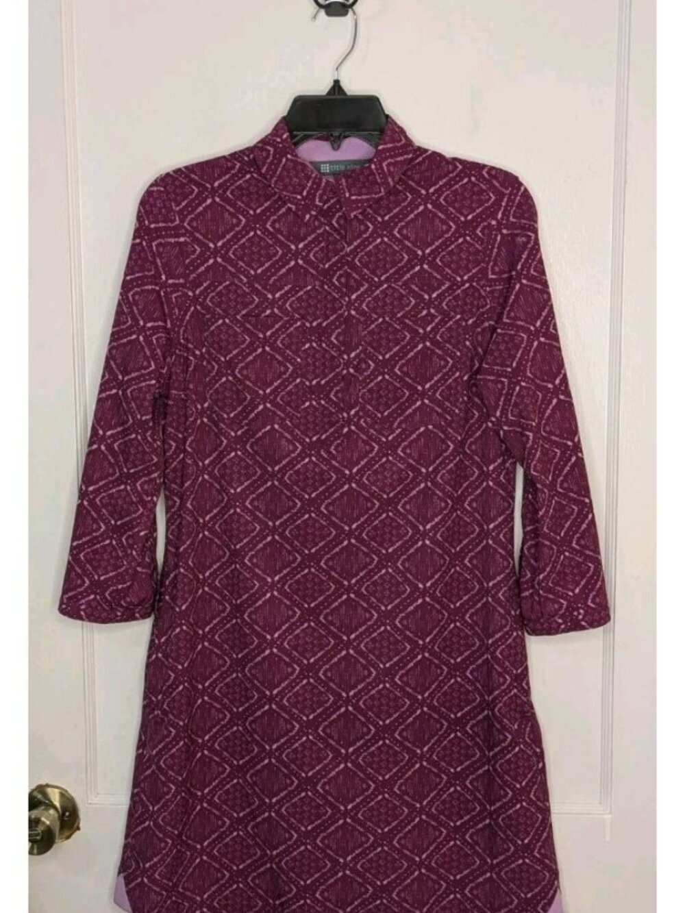 Title Nine Nimblene Adventurista Dress Size Small Purple 3/4 Sleeve Outdoor